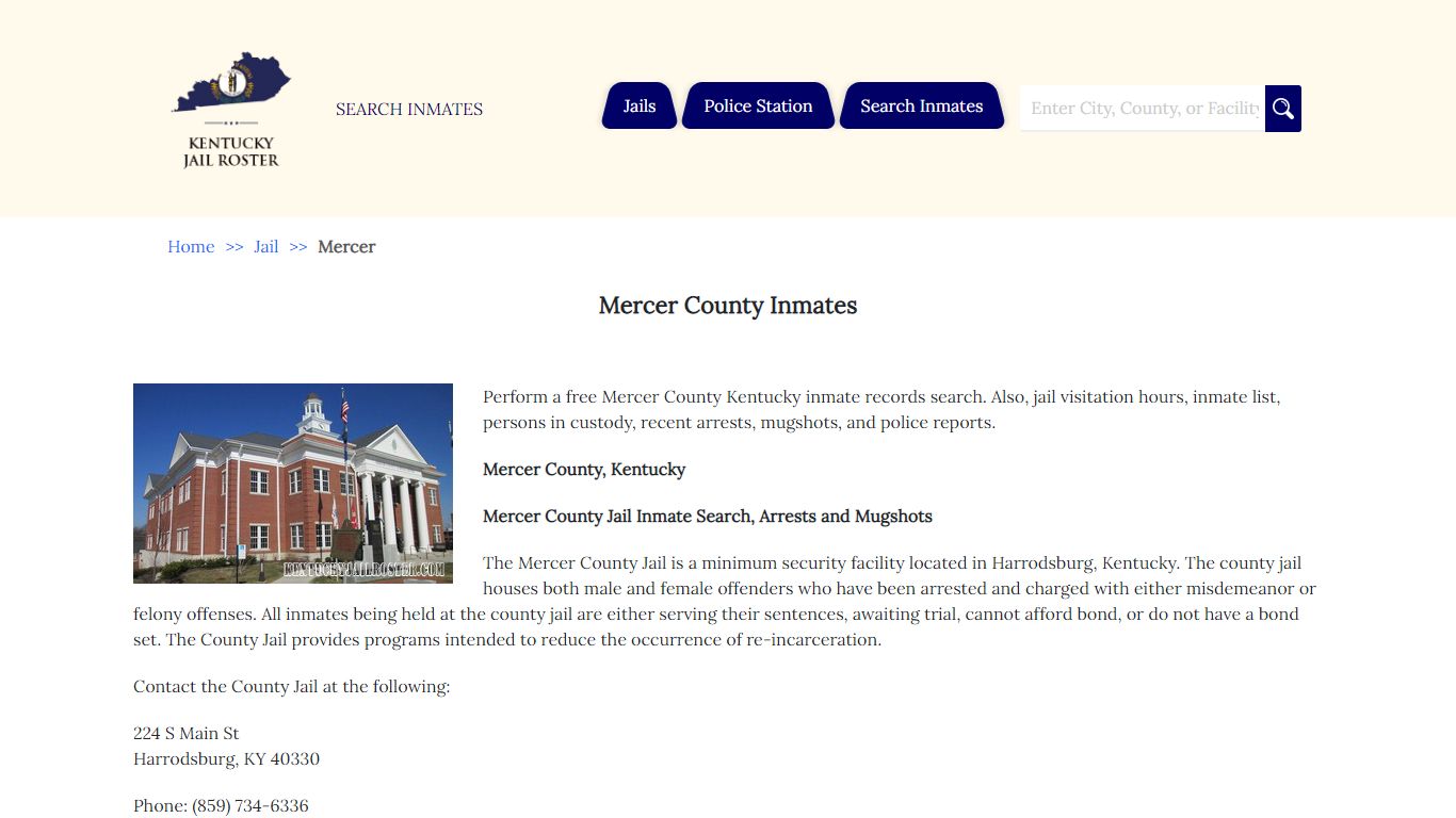 Mercer County Inmates - Jail Roster Search